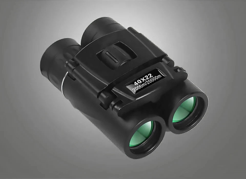 40x22 HD Binoculars with BAK4 FMC: 2000M Long Range Folding Mini Telescope, Ideal for Hunting, Sports, Camping & Travel