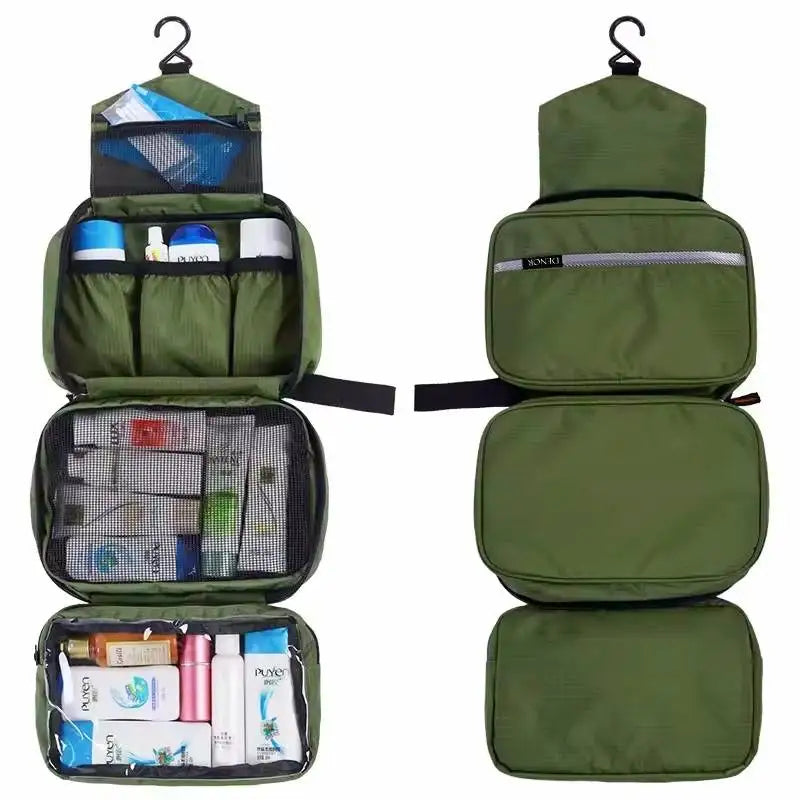Hanging Men's Toiletry Bag Large Waterproof Cosmetic Bags Travel Organizer Lady Toiletries Makeup Toilet Foldable Bathroom Kit