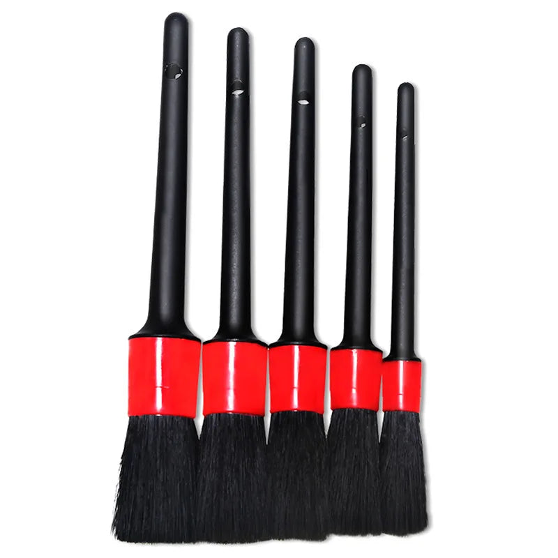 5Pcs Car Cleaning Brush Kit Soft Bristle Detail Brushes For Motorcycle Car Detailing Brush Set Wheel Rims Cleaning Brush Tools