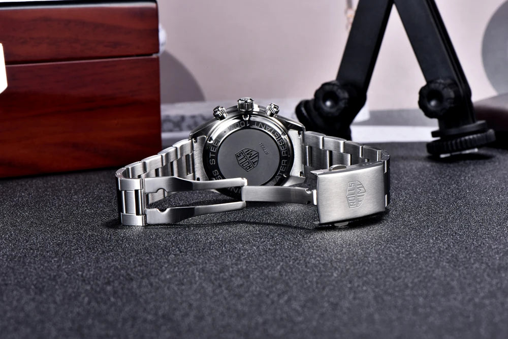 2026 New RollsTimi Mens Watches Luxury Quartz Chronograph Wrist Watch For Man Sapphire Mirror Waterproof Men Gift Clock Luminous