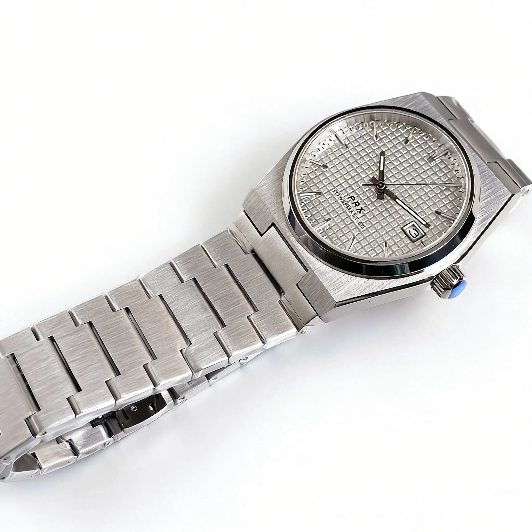 Tandorio 40mm PRX Sapphire Crystal Automatic Men Mechanical Watch 100m Waterproof Japan NH35 Movement Watch Black Texture Dial