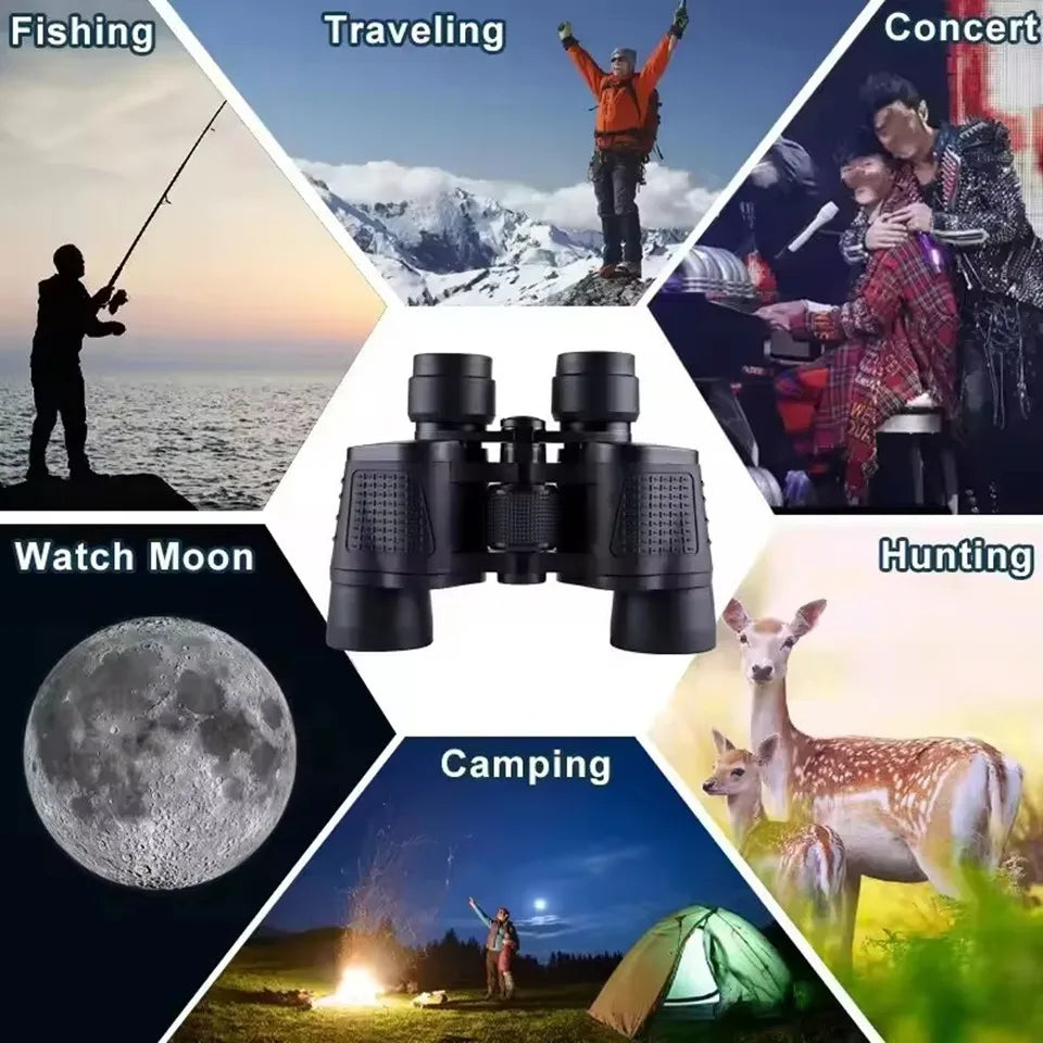 Professional Binoculars HD Portable Eyepieces 90X90 Long Distance Binoculars for Hunting Outdoor Camping Trips BAK4 Optics