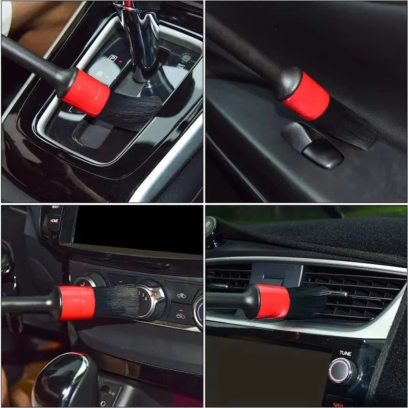 5Pcs Car Cleaning Brush Kit Soft Bristle Detail Brushes For Motorcycle Car Detailing Brush Set Wheel Rims Cleaning Brush Tools
