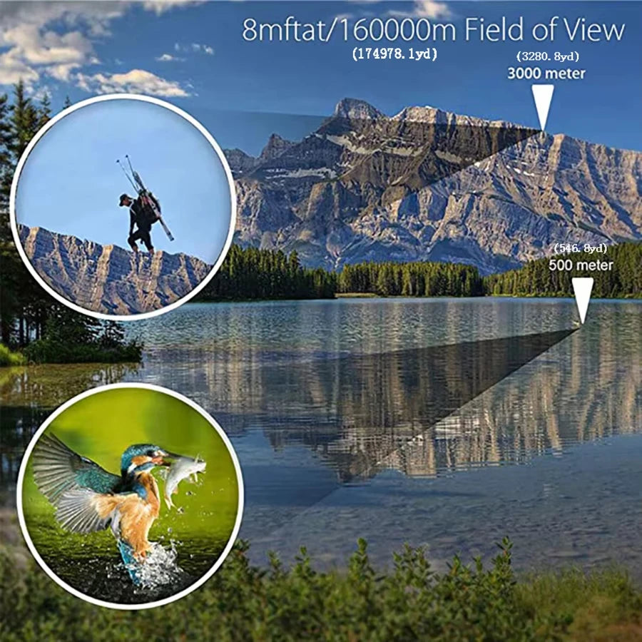 Professional Binoculars HD Portable Eyepieces 90X90 Long Distance Binoculars for Hunting Outdoor Camping Trips Premium Optics
