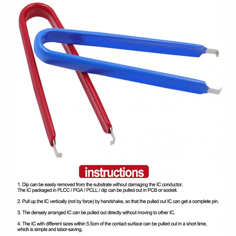 Simple U Type Tweezers Integrated Block Puller IC Chip Extractor Electronic Component Extractor Precision Maintenance Tool