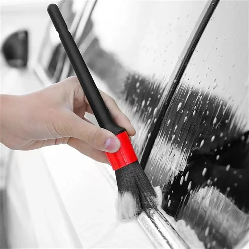 5Pcs Car Cleaning Brush Kit Soft Bristle Detail Brushes For Motorcycle Car Detailing Brush Set Wheel Rims Cleaning Brush Tools