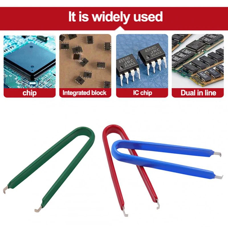 Simple U Type Tweezers Integrated Block Puller IC Chip Extractor Electronic Component Extractor Precision Maintenance Tool
