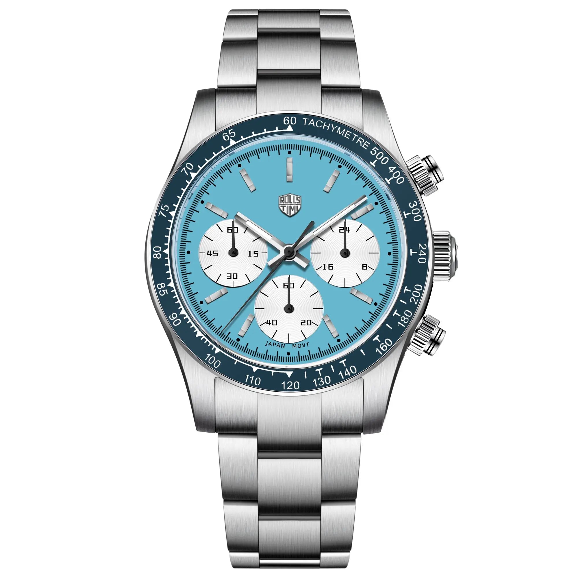 2026 New RollsTimi Mens Watches Luxury Quartz Chronograph Wrist Watch For Man Sapphire Mirror Waterproof Men Gift Clock Luminous