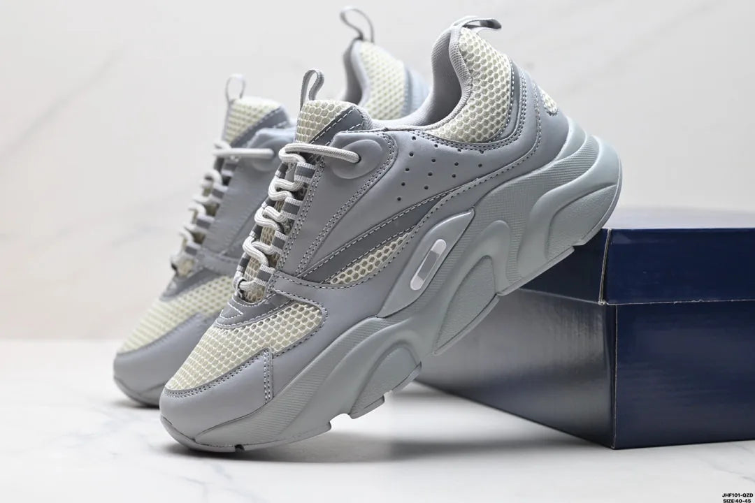 B22-31 Men's Shoes Summer Breathable Trendy Versatile Casual White Sneakers Youth Non-Slip Sports Thick-Soled White Shoes b22