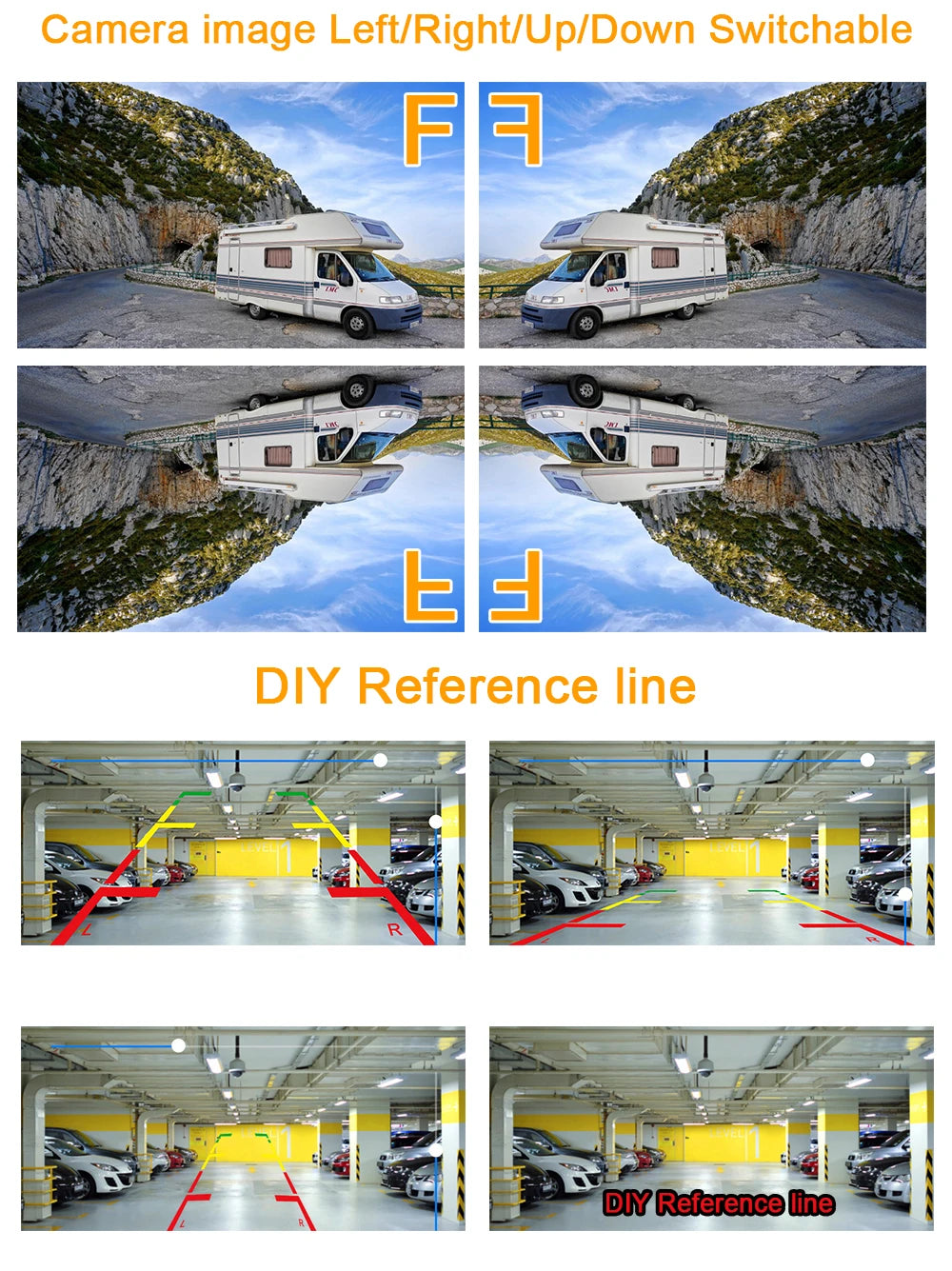 Car Wifi5 Camera Wireless Car Rear View Reverse Backup Camera Front view Camera USB Power Supply 5V  Wireless Reversing Camera