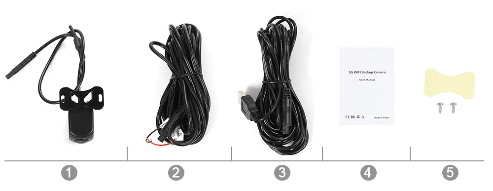 Car Wifi5 Camera Wireless Car Rear View Reverse Backup Camera Front view Camera USB Power Supply 5V  Wireless Reversing Camera