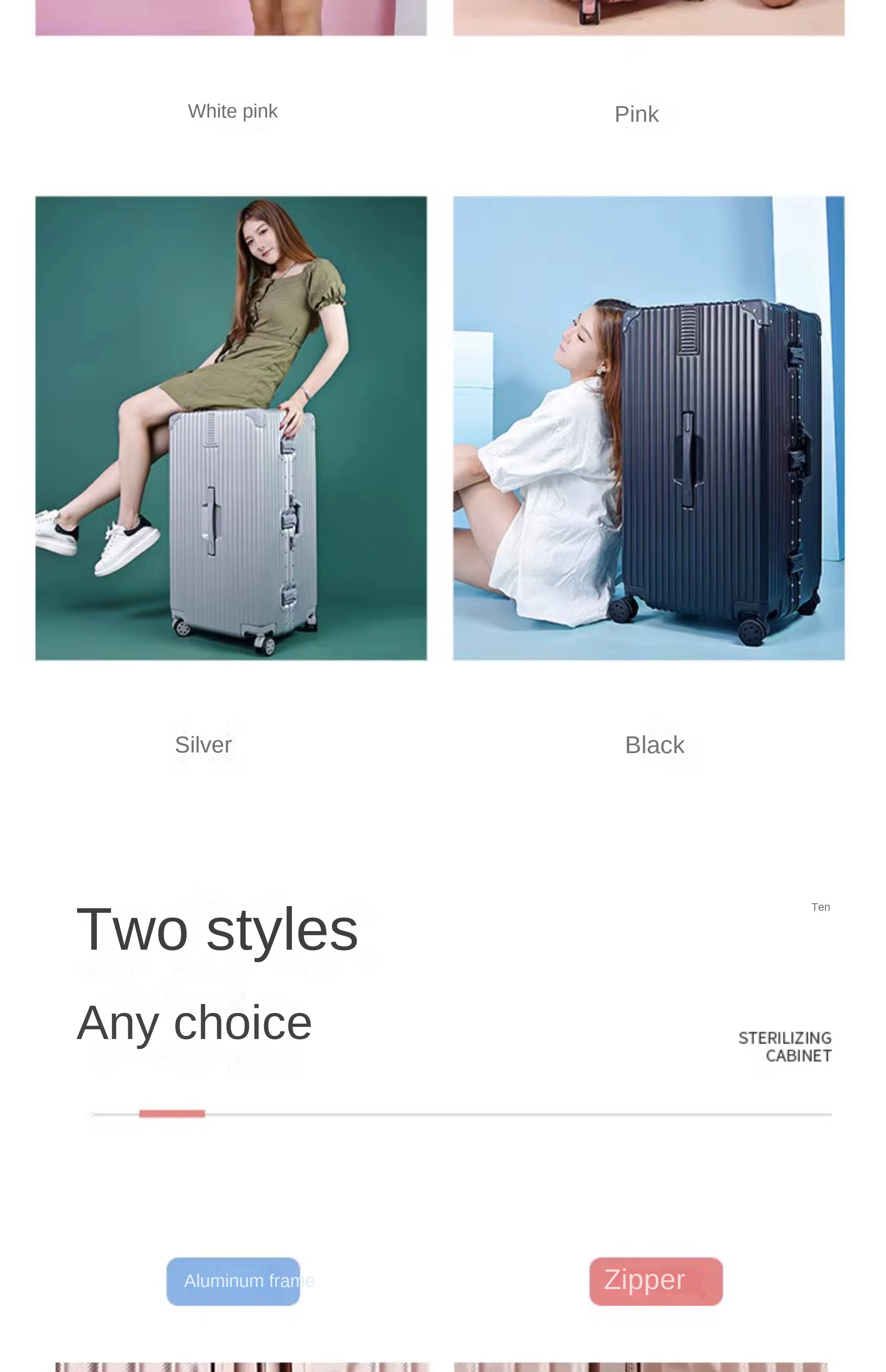 Extra Large 60/100 inch Unisex Luggage Thickened Travel Suitcase with Large Capacity TSA Lock Trolley Case Zipper Aluminum Frame