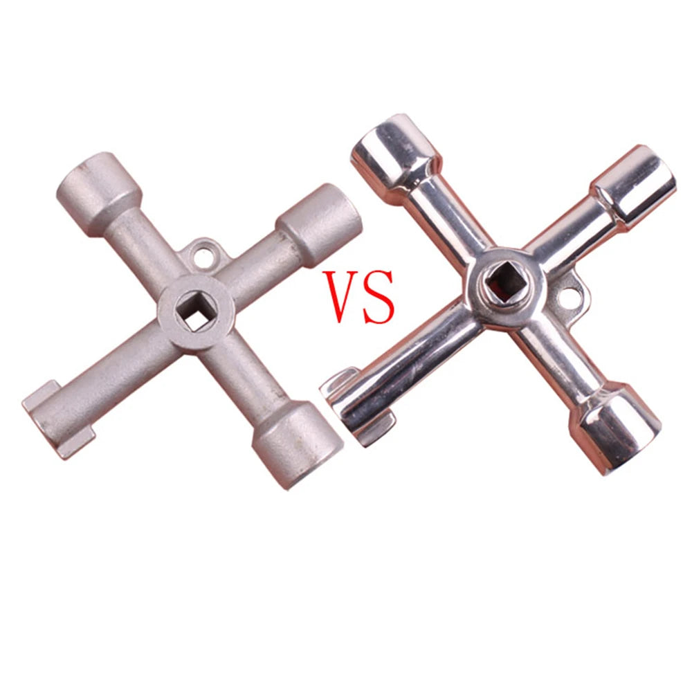 Multifunction 4 Ways Universal Triangle Wrench Key Plumber Keys Triangle For Gas Electric Meter Cabinets Bleed Radiators Tools