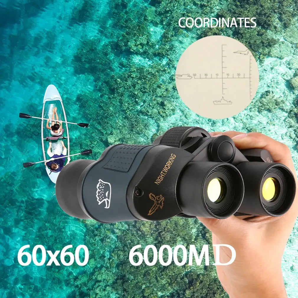 HD 60x60 Binoculars Telescope Outdoor Hunting Night Vision 3000M HD Hiking Travel Military Professional Sports Telescope Hot