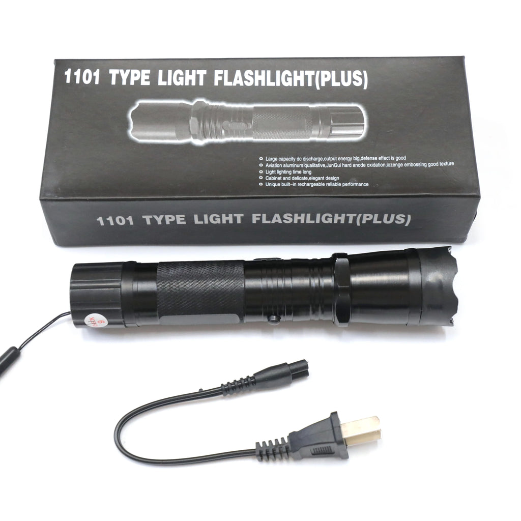 Rechargeable 1101 LED Flashlight  Ultra  Powerful Portable Lamp for Camping Hiking & Self - Defense