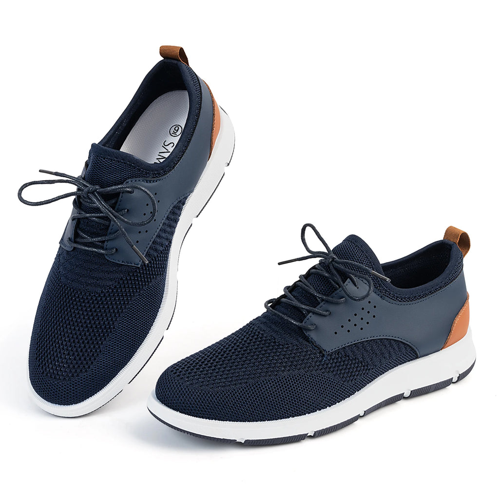 Men's Slip-On Breathable Knit Sneakers  Lightweight Athletic Training Shoes  Non-Slip Casual Walking Shoes for Gym & Daily Wear