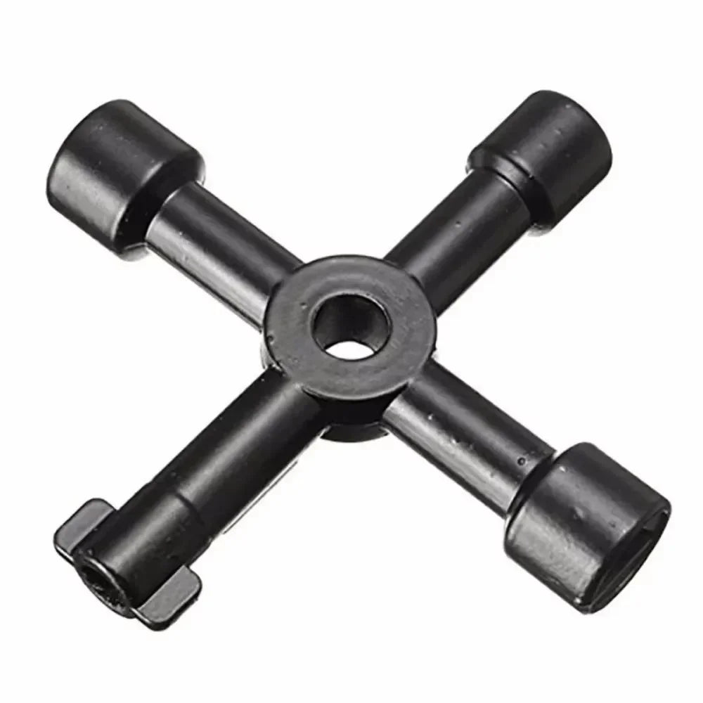 4 in 1 Multifunction Electrician Plumber Cross Switch Wrench Tool Universal Square Triangle Key for Gas Train Bleed Radiator