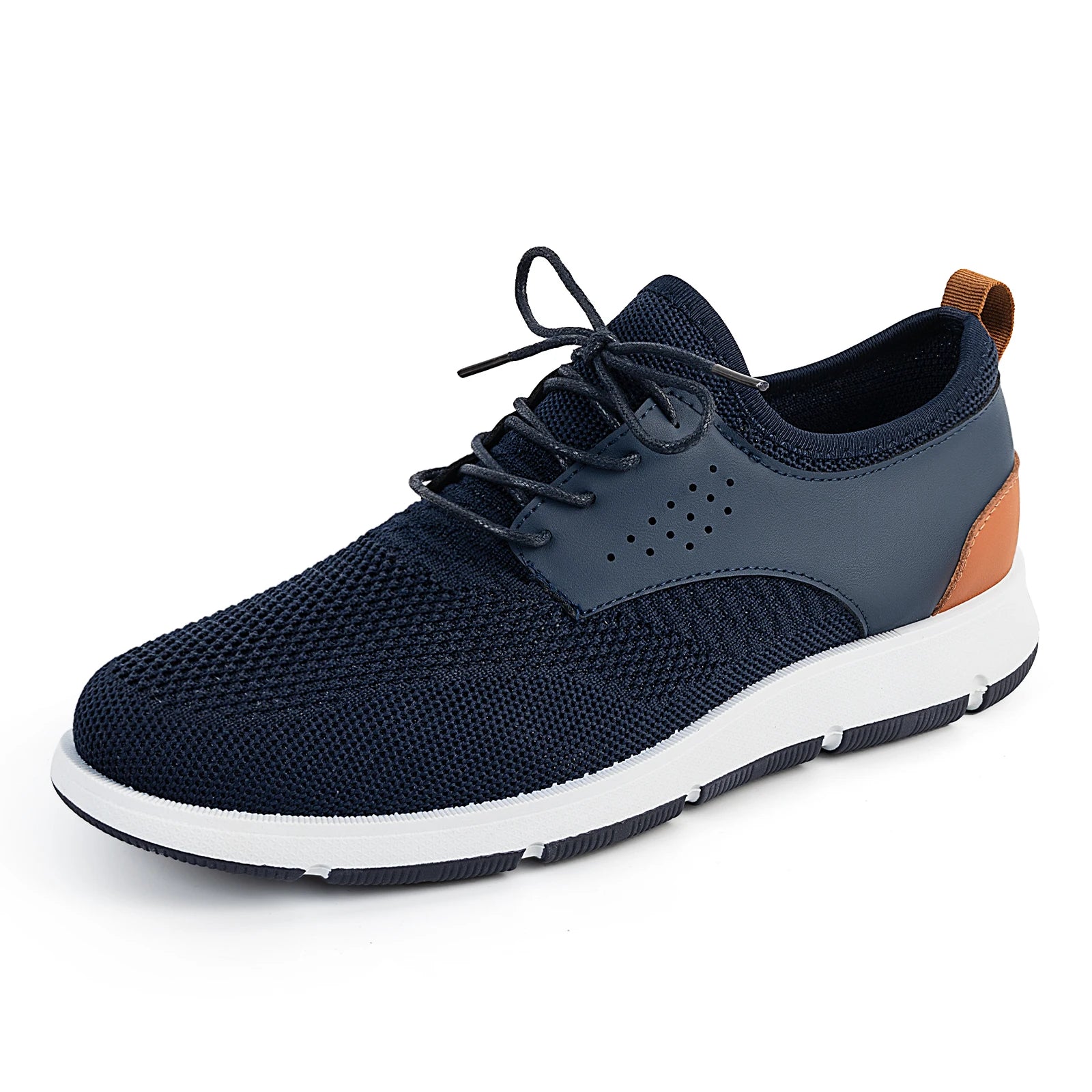 Men's Slip-On Breathable Knit Sneakers  Lightweight Athletic Training Shoes  Non-Slip Casual Walking Shoes for Gym & Daily Wear