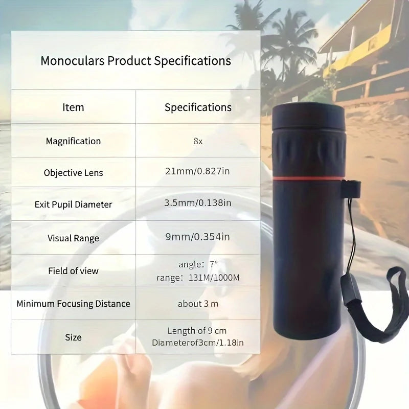 High list binoculars Portable high list binoculars are suitable for outdoor camping, hunting, traveling and durable ABS material
