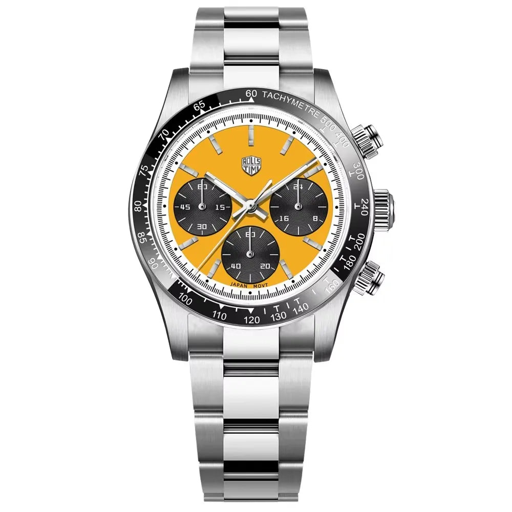2026 New RollsTimi Mens Watches Luxury Quartz Chronograph Wrist Watch For Man Sapphire Mirror Waterproof Men Gift Clock Luminous