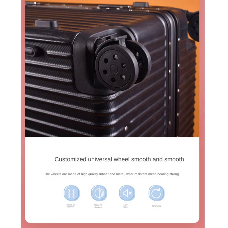 Extra Large 60/100 inch Unisex Luggage Thickened Travel Suitcase with Large Capacity TSA Lock Trolley Case Zipper Aluminum Frame