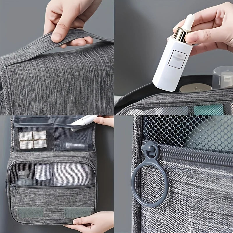 Oxford Fabric Men Business Portable Storage Bag Toiletries Organizer Women Cosmetic Bag Waterproof Hanging Travel Wash Pouch