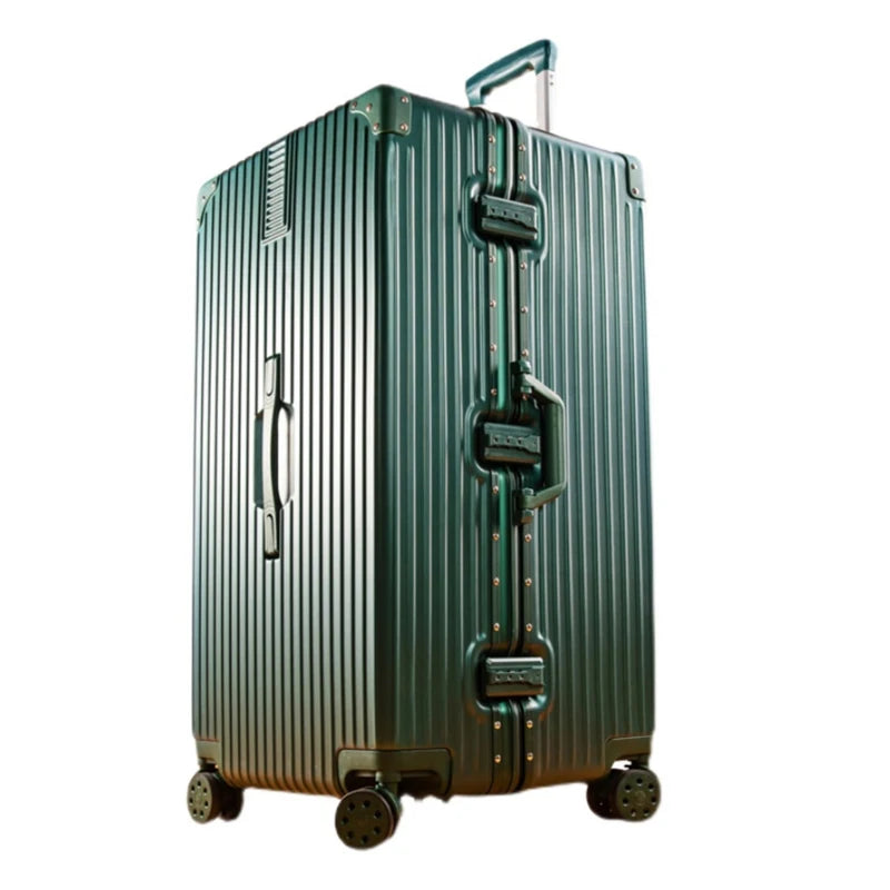 Extra Large 60/100 inch Unisex Luggage Thickened Travel Suitcase with Large Capacity TSA Lock Trolley Case Zipper Aluminum Frame