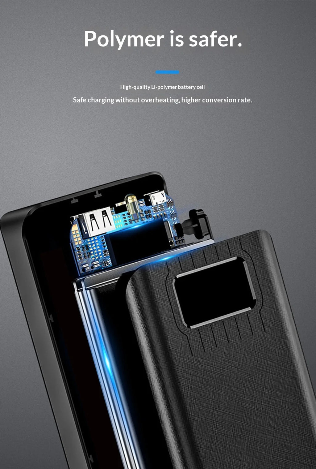 Power bank with a large capacity of 30000 mAh fast charging for mobile phones mobile power bank charging digital display